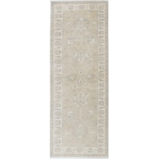 Hand Knotted Beige Runner Rug for Kitchen and Corridor Decor | Wool Hallway Rug | Oushak Stair Rug