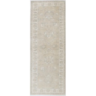 Hand Knotted Beige Runner Rug for Kitchen and Corridor Decor | Wool Hallway Rug | Oushak Stair Rug