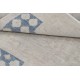 Hand Knotted Ivory, Blue, Blush Wool Area Rug | Turkish Geometric Motif Accent Rug Hand Knotted Ivory, Blue, Blush Wool Area Rug | Turkish Geometric Motif Accent Rug