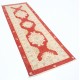Wool Runner Rug for Corridor | Hand Knotted Hallway Runner | Beige, Red Kitchen Rug | Stair Rug
