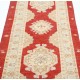 Wool Runner Rug for Corridor | Hand Knotted Hallway Runner | Beige, Red Kitchen Rug | Stair Rug