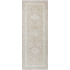 Handknotted Hallway Rug | Kitchen Runner Rug | Beige Corridor Rug | 100% Wool
