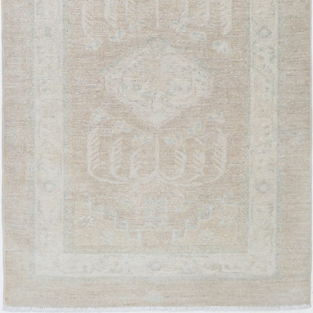 Handknotted Hallway Rug | Kitchen Runner Rug | Beige Corridor Rug | 100% Wool Handknotted Hallway Rug | Kitchen Runner Rug | Beige Corridor Rug | 100% Wool