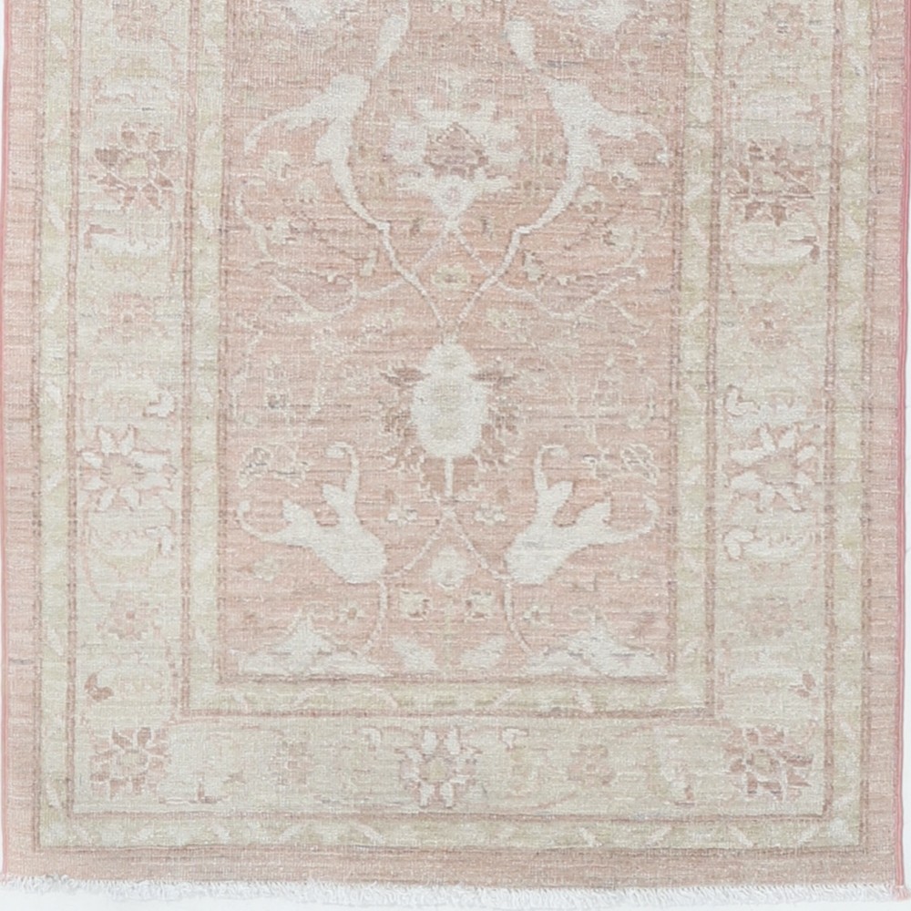 Handknotted Hallway Runner Rug in Soft Pink and Beige | Kitchen Rug | Corridor Rug | Stair Rug Handknotted Hallway Runner Rug in Soft Pink and Beige | Kitchen Rug | Corridor Rug | Stair Rug