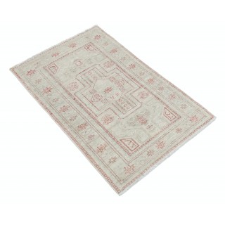 Traditional Decorative Hand Knotted Accent Rug | Beige Turkish Rug | All Wool