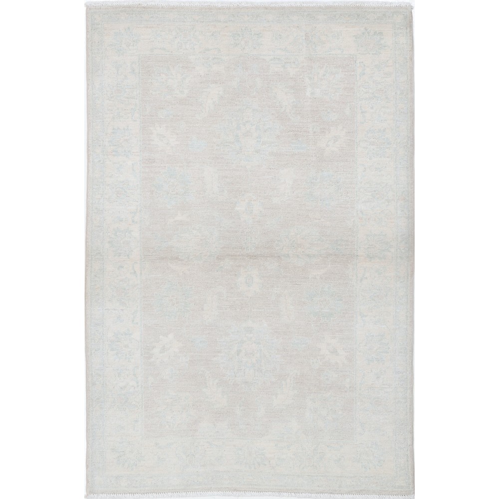 Hand Knotted Beige, Light Blue Wool Area Rug | Traditional Floral Motif Accent Rug Hand Knotted Beige, Light Blue Wool Area Rug | Traditional Floral Motif Accent Rug