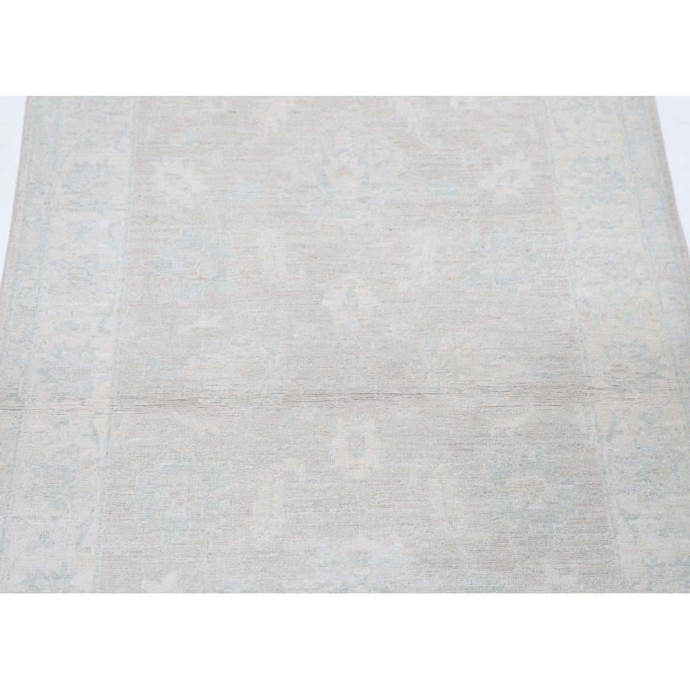Hand Knotted Beige, Light Blue Wool Area Rug | Traditional Floral Motif Accent Rug Hand Knotted Beige, Light Blue Wool Area Rug | Traditional Floral Motif Accent Rug