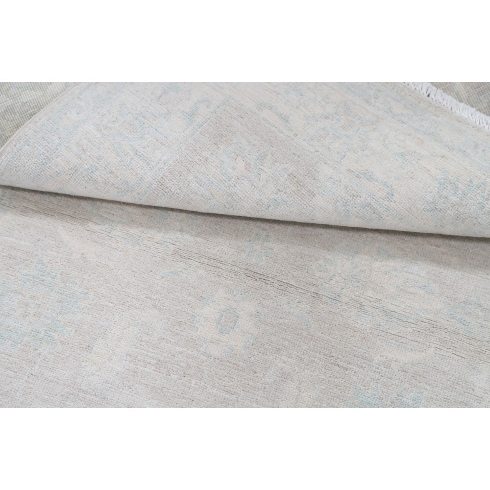 Hand Knotted Beige, Light Blue Wool Area Rug | Traditional Floral Motif Accent Rug Hand Knotted Beige, Light Blue Wool Area Rug | Traditional Floral Motif Accent Rug