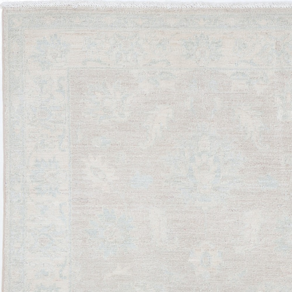 Hand Knotted Beige, Light Blue Wool Area Rug | Traditional Floral Motif Accent Rug Hand Knotted Beige, Light Blue Wool Area Rug | Traditional Floral Motif Accent Rug
