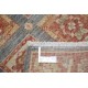 Hand Knotted Gray, Coral and Gold Wool Area Rug | Geometric Design Small Rug Hand Knotted Gray, Coral and Gold Wool Area Rug | Geometric Design Small Rug