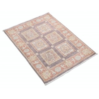 Hand Knotted Rust, Brown, Gold Wool Rug | Geometric Floral Pattern Accent Rug