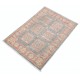 Hand Knotted Coral, Gray, Ivory Wool Area Rug | Turkish Geometric Design Accent Rug Hand Knotted Coral, Gray, Ivory Wool Area Rug | Turkish Geometric Design Accent Rug