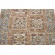 Hand Knotted Red, Tan, Light Blue and Ivory Wool Area Rug | Geometric Floral Small Rug Hand Knotted Red, Tan, Light Blue and Ivory Wool Area Rug | Geometric Floral Small Rug