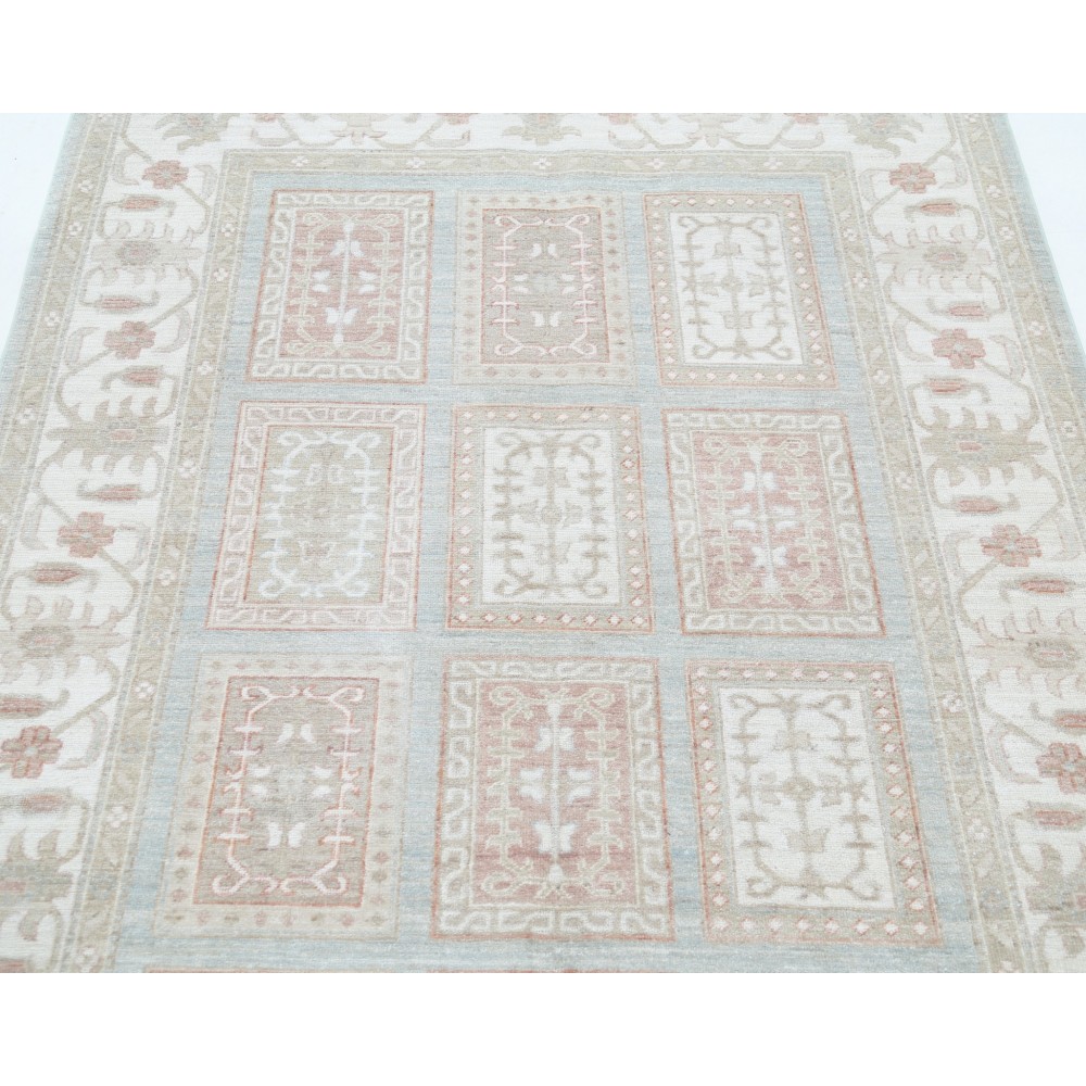Hand Knotted Wool Area Rug in Soft Tones for Living Room Hand Knotted Wool Area Rug in Soft Tones for Living Room