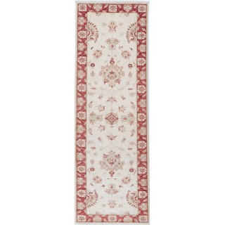 Floral Hallway Runner | Wool Kitchen Runner Rug | Handknotted Oushak Corridor Rug | Beige Stair Rug