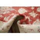 Hand Knotted Floral Area Rug with Red Field and Beige Border | Traditional Oushak Wool Carpet Hand Knotted Floral Area Rug with Red Field and Beige Border | Traditional Oushak Wool Carpet