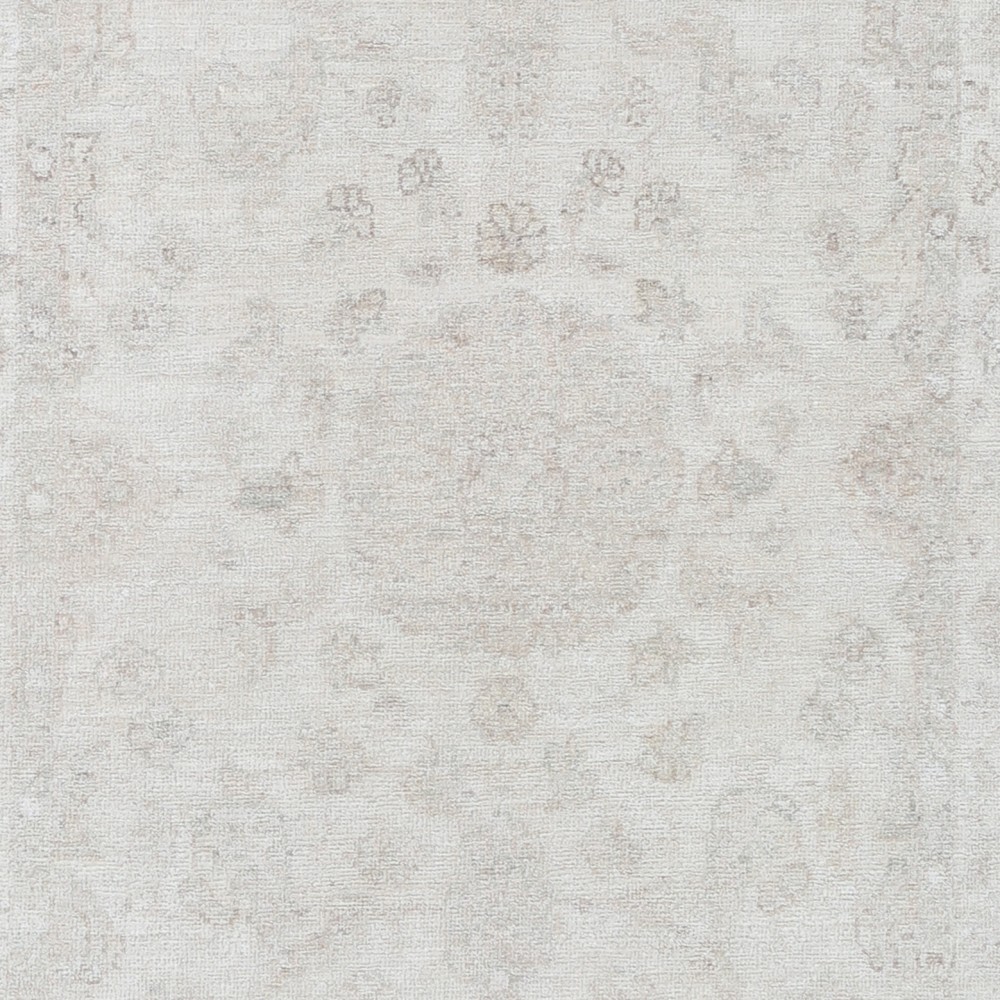 Hand Knotted Oushak Rug | Beige Turkish Accent Rug with All-Over Floral Design | 100% Wool Hand Knotted Oushak Rug | Beige Turkish Accent Rug with All-Over Floral Design | 100% Wool