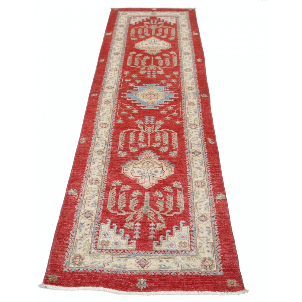 Traditional Handmade Red Runner Rug for Kitchen and Corridor | Wool Hallway Rug | Stair Rug