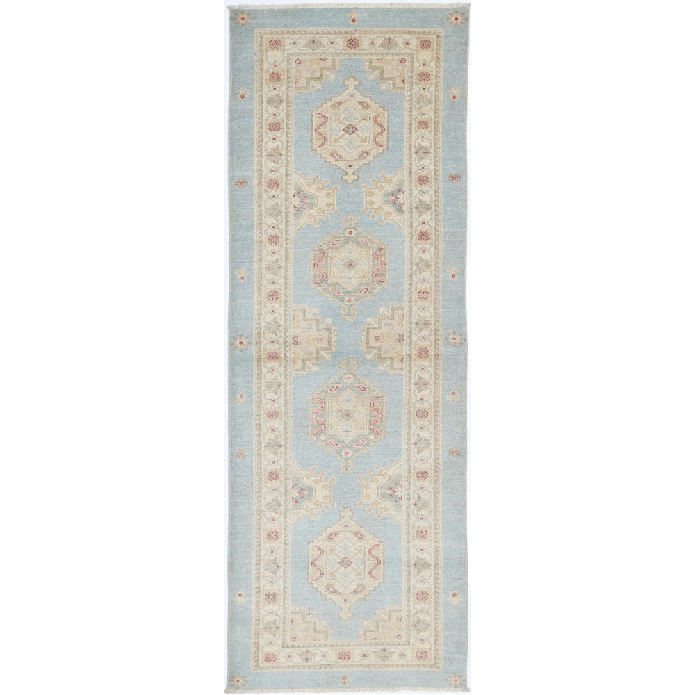 Light Blue, Beige, Red Wool Runner Rug for Corridor | Hand Knotted Hallway Rug | Kitchen Rug | Stair Rug Light Blue, Beige, Red Wool Runner Rug for Corridor | Hand Knotted Hallway Rug | Kitchen Rug | Stair Rug