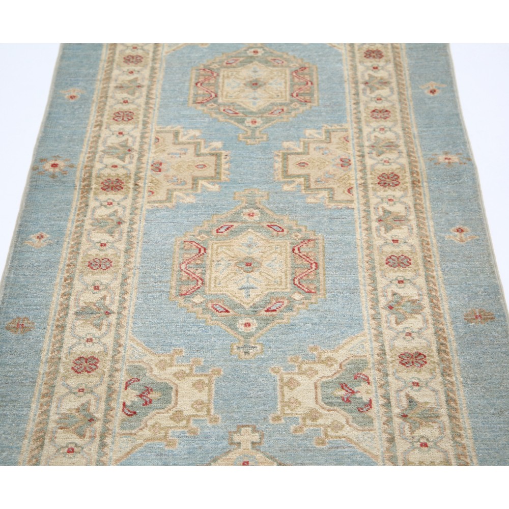 Light Blue, Beige, Red Wool Runner Rug for Corridor | Hand Knotted Hallway Rug | Kitchen Rug | Stair Rug Light Blue, Beige, Red Wool Runner Rug for Corridor | Hand Knotted Hallway Rug | Kitchen Rug | Stair Rug