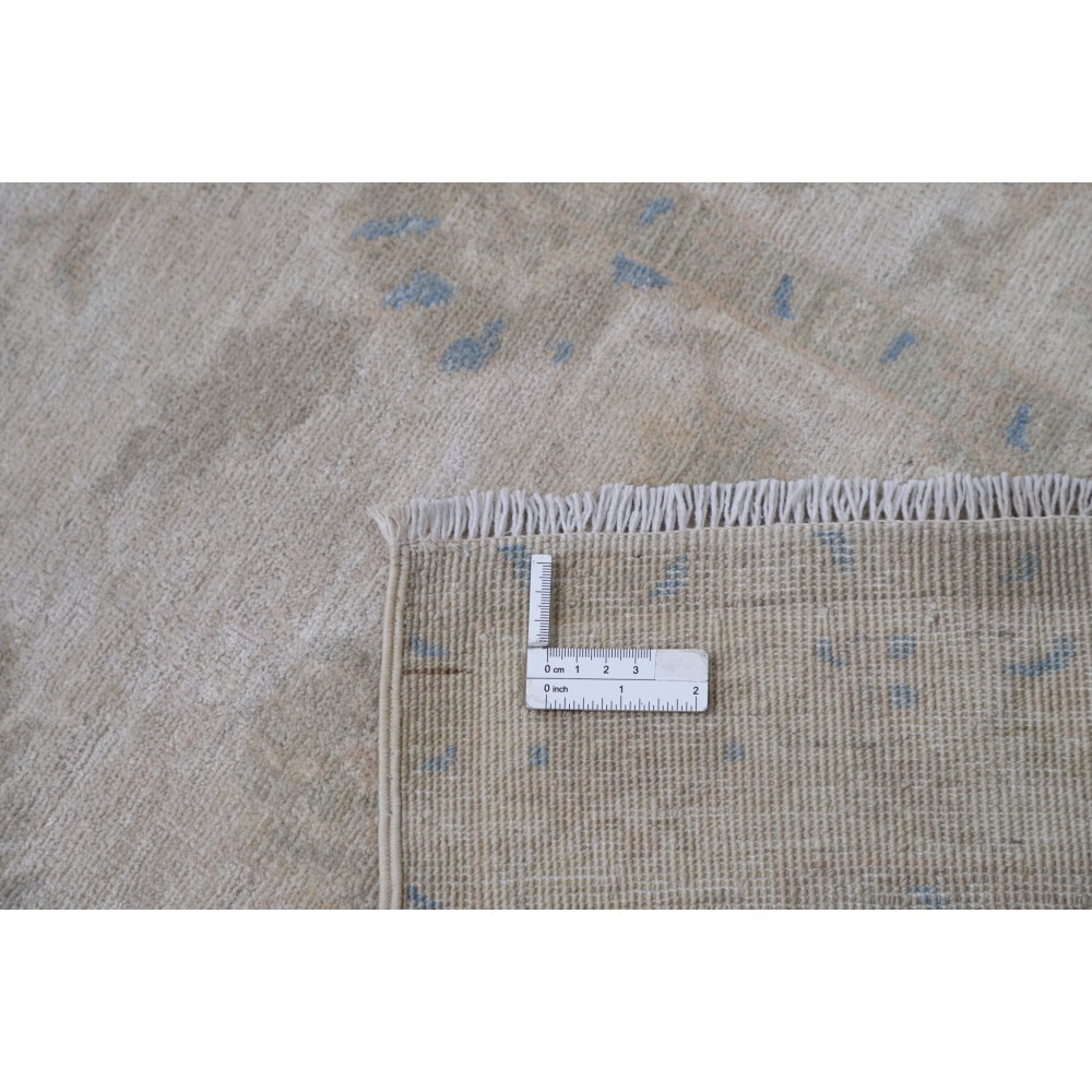 Hand-Knotted Floral Wool Runner Rug | Muted-Tone Hallway, Corridor and Entryway Rug Hand-Knotted Floral Wool Runner Rug | Muted-Tone Hallway, Corridor and Entryway Rug