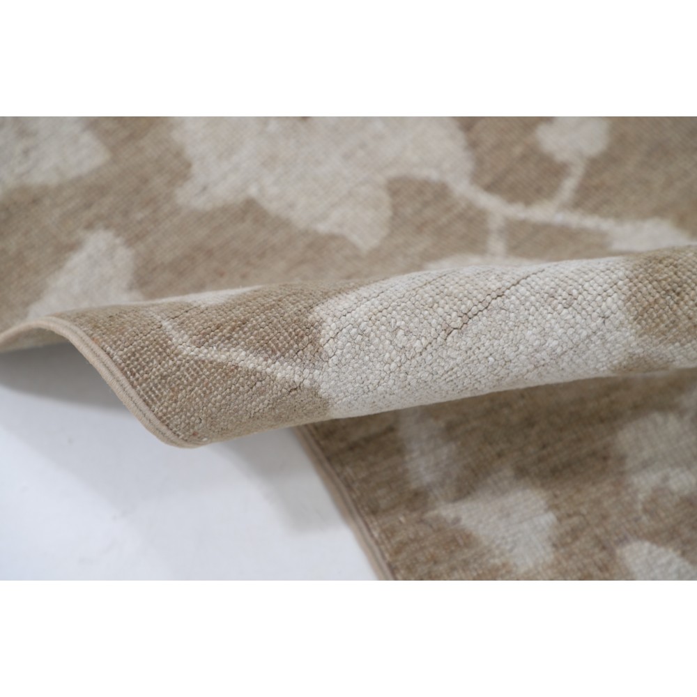 Hand Knotted Floral Area Rug, Beige and Brown Wool Carpet with Botanical Vine Pattern, Neutral Rug for Living Room Hand Knotted Floral Area Rug, Beige and Brown Wool Carpet with Botanical Vine Pattern, Neutral Rug for Living Room