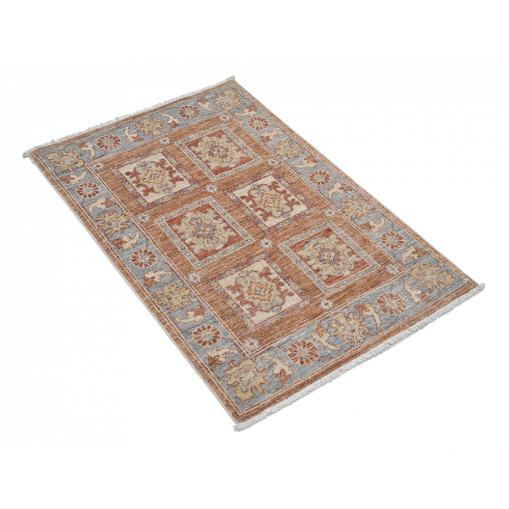 Hand Knotted Coral, Gray, Ivory Wool Area Rug | Turkish Geometric Design Accent Rug Hand Knotted Coral, Gray, Ivory Wool Area Rug | Turkish Geometric Design Accent Rug