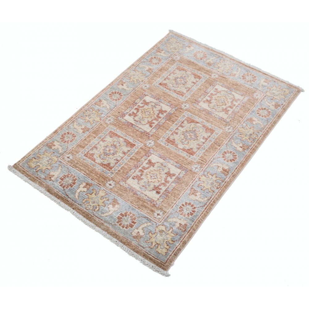 Hand Knotted Coral, Gray, Ivory Wool Area Rug | Turkish Geometric Design Accent Rug Hand Knotted Coral, Gray, Ivory Wool Area Rug | Turkish Geometric Design Accent Rug