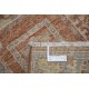 Hand Knotted Red, Tan, Light Blue and Ivory Wool Area Rug | Geometric Floral Small Rug Hand Knotted Red, Tan, Light Blue and Ivory Wool Area Rug | Geometric Floral Small Rug