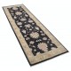 Black Hallway Runner | Kitchen Rug | Handknotted Corridor Rug | Floral Stair Rug | 100% Wool Black Hallway Runner | Kitchen Rug | Handknotted Corridor Rug | Floral Stair Rug | 100% Wool