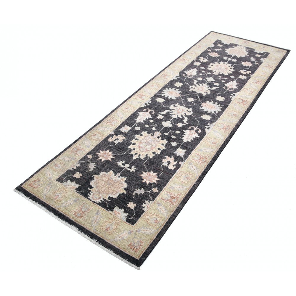 Black Hallway Runner | Kitchen Rug | Handknotted Corridor Rug | Floral Stair Rug | 100% Wool Black Hallway Runner | Kitchen Rug | Handknotted Corridor Rug | Floral Stair Rug | 100% Wool