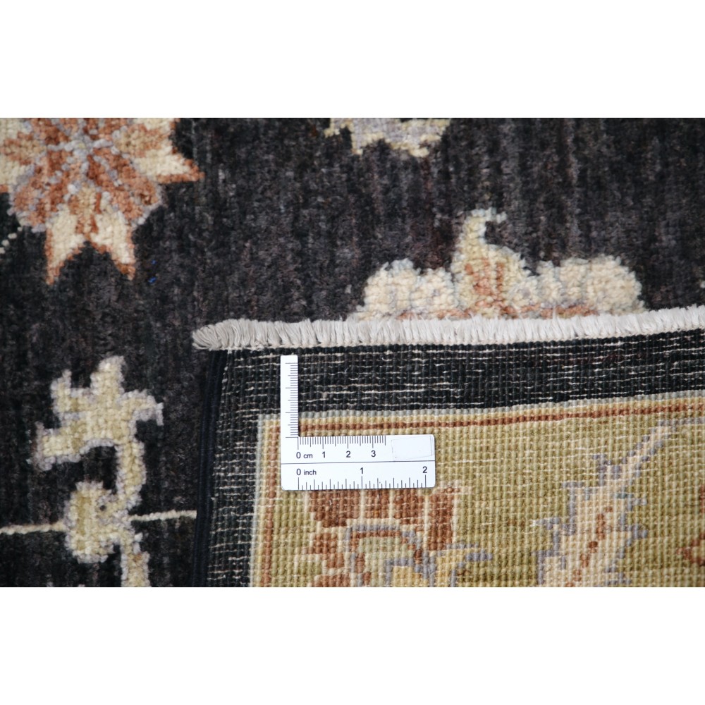 Black Hallway Runner | Kitchen Rug | Handknotted Corridor Rug | Floral Stair Rug | 100% Wool Black Hallway Runner | Kitchen Rug | Handknotted Corridor Rug | Floral Stair Rug | 100% Wool