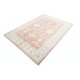 Hand Knotted Floral Oushak Area Rug with Red Field and Beige Border | 100% Wool Hand Knotted Floral Oushak Area Rug with Red Field and Beige Border | 100% Wool