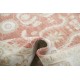 Hand Knotted Floral Oushak Area Rug with Red Field and Beige Border | 100% Wool Hand Knotted Floral Oushak Area Rug with Red Field and Beige Border | 100% Wool