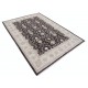 Hand Knotted Floral Turkish Area Rug with Brown Field and Beige Border | 100% Wool Hand Knotted Floral Turkish Area Rug with Brown Field and Beige Border | 100% Wool