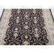 Hand Knotted Floral Turkish Area Rug with Brown Field and Beige Border | 100% Wool Hand Knotted Floral Turkish Area Rug with Brown Field and Beige Border | 100% Wool