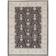Hand Knotted Floral Turkish Area Rug with Brown Field and Beige Border | 100% Wool Hand Knotted Floral Turkish Area Rug with Brown Field and Beige Border | 100% Wool