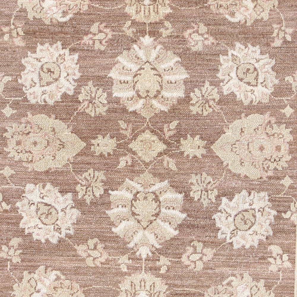 Hand Knotted Brown, Ivory Wool Area Rug | Turkish Oushak Style Accent Rug Hand Knotted Brown, Ivory Wool Area Rug | Turkish Oushak Style Accent Rug