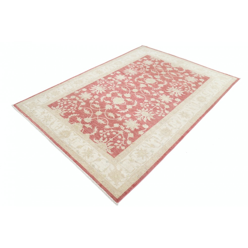 Hand Knotted Floral Oushak Rug, Red Ivory Large Area Rug, Wool Carpet for Home Decor Hand Knotted Floral Oushak Rug, Red Ivory Large Area Rug, Wool Carpet for Home Decor