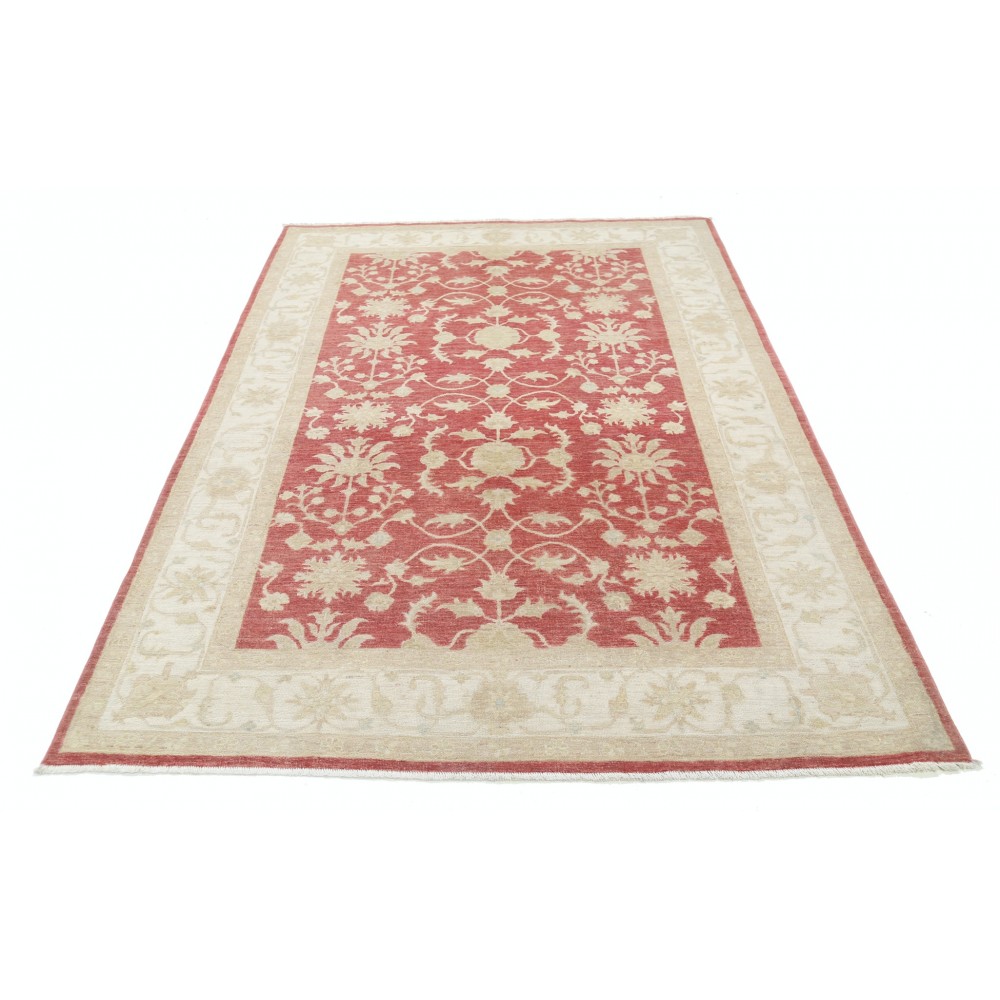 Hand Knotted Floral Oushak Rug, Red Ivory Large Area Rug, Wool Carpet for Home Decor Hand Knotted Floral Oushak Rug, Red Ivory Large Area Rug, Wool Carpet for Home Decor