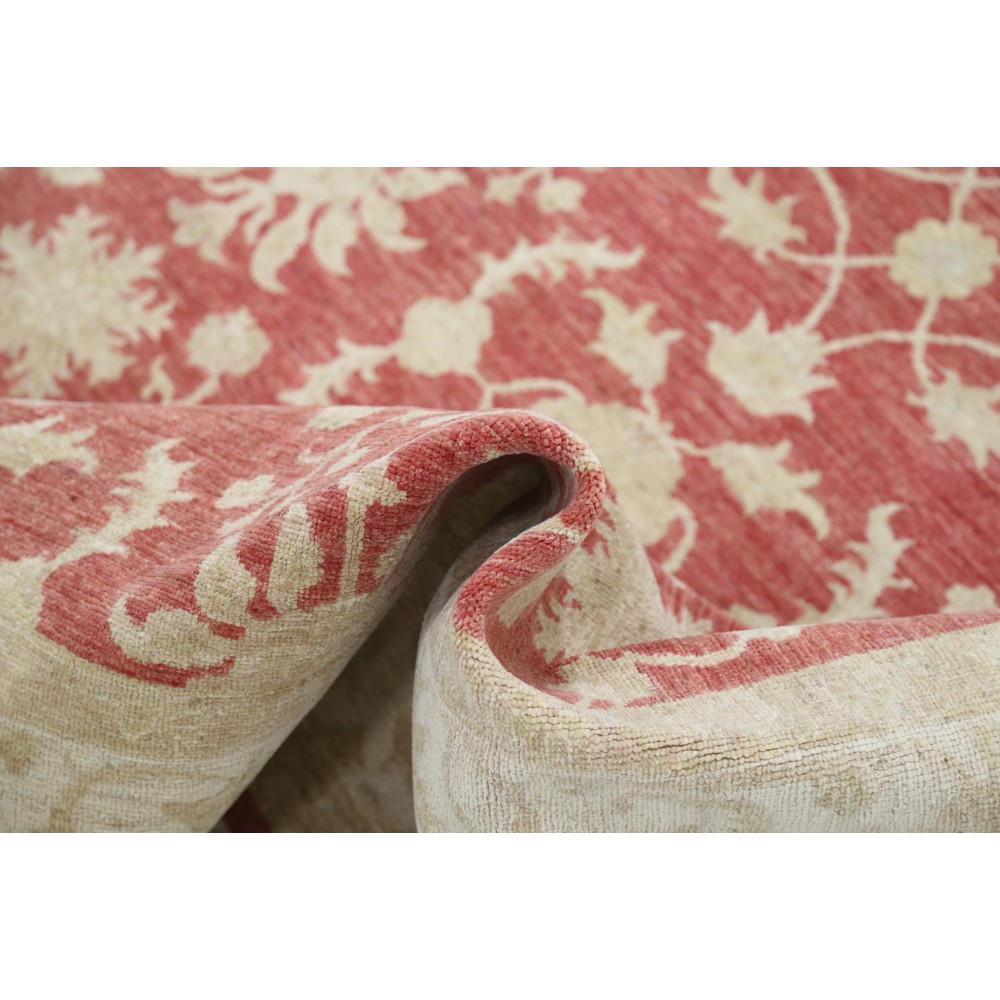 Hand Knotted Floral Oushak Rug, Red Ivory Large Area Rug, Wool Carpet for Home Decor Hand Knotted Floral Oushak Rug, Red Ivory Large Area Rug, Wool Carpet for Home Decor