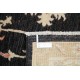 Hand Knotted Floral Area Rug with Black Field and Beige Border | Traditional Oushak Wool Rug Hand Knotted Floral Area Rug with Black Field and Beige Border | Traditional Oushak Wool Rug