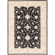 Hand Knotted Floral Area Rug with Black Field and Beige Border | Traditional Oushak Wool Rug Hand Knotted Floral Area Rug with Black Field and Beige Border | Traditional Oushak Wool Rug