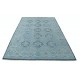 Hand Knotted Light Blue and Navy Blue Wool Area Rug | Turkish Quatrefoil Medallion Design Carpet Hand Knotted Light Blue and Navy Blue Wool Area Rug | Turkish Quatrefoil Medallion Design Carpet