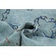 Hand Knotted Light Blue and Navy Blue Wool Area Rug | Turkish Quatrefoil Medallion Design Carpet Hand Knotted Light Blue and Navy Blue Wool Area Rug | Turkish Quatrefoil Medallion Design Carpet