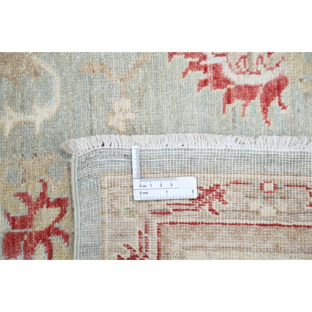 Hand Knotted Light Blue and Beige Wool Area Rug | Traditional Oushak Floral Patterned Carpet Hand Knotted Light Blue and Beige Wool Area Rug | Traditional Oushak Floral Patterned Carpet