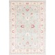 Hand Knotted Light Blue and Beige Wool Area Rug | Traditional Oushak Floral Patterned Carpet Hand Knotted Light Blue and Beige Wool Area Rug | Traditional Oushak Floral Patterned Carpet