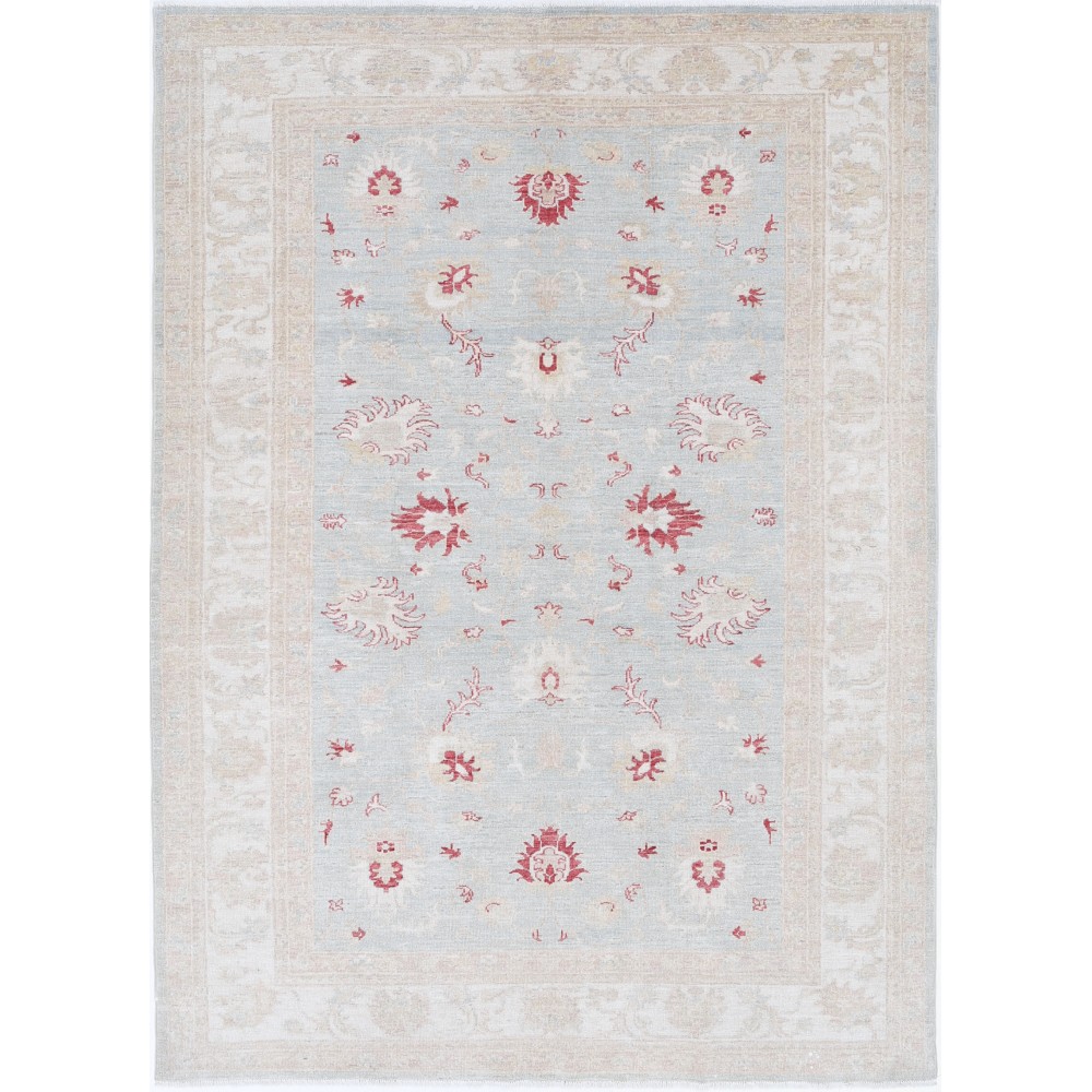Hand Knotted Light Blue, Ivory and Red Wool Area Rug | Turkish Floral Design Accent Rug Hand Knotted Light Blue, Ivory and Red Wool Area Rug | Turkish Floral Design Accent Rug