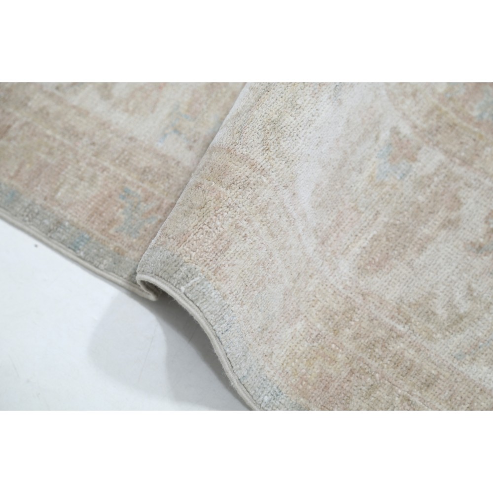 Hand Knotted Light Blue, Ivory and Red Wool Area Rug | Turkish Floral Design Accent Rug Hand Knotted Light Blue, Ivory and Red Wool Area Rug | Turkish Floral Design Accent Rug