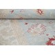 Hand Knotted Light Blue, Ivory and Red Wool Area Rug | Turkish Floral Design Accent Rug Hand Knotted Light Blue, Ivory and Red Wool Area Rug | Turkish Floral Design Accent Rug